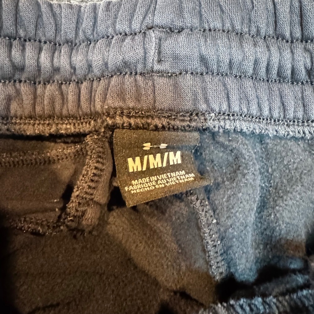 Under Armour Mens Rival Fleece Joggers Dark Gray Sweatpants Size Medium - Picture 3 of 4